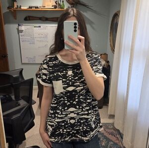 Converse Black and White Short Sleeve Tee